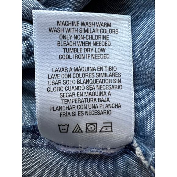 Simply Emma Plus Denim Tencel Full Zip Hooded Utility Jacket Women's Size 3X - Picture 14 of 15